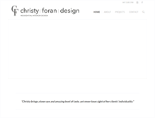 Tablet Screenshot of christyforandesign.com